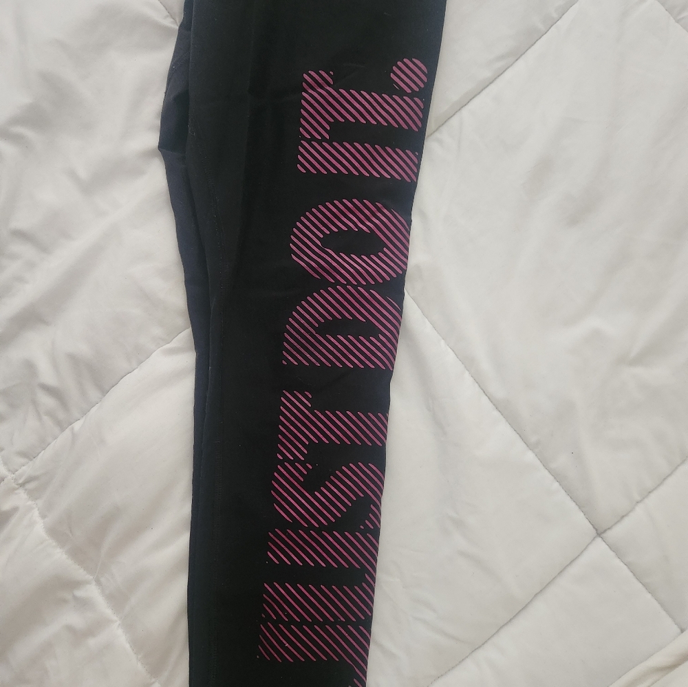 Nike Black and Pink Leggings